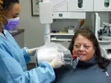 Parallel technique conducted during a dental procedure