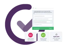 Scores on simulations, a quiz question, and the SimTutor checkmark