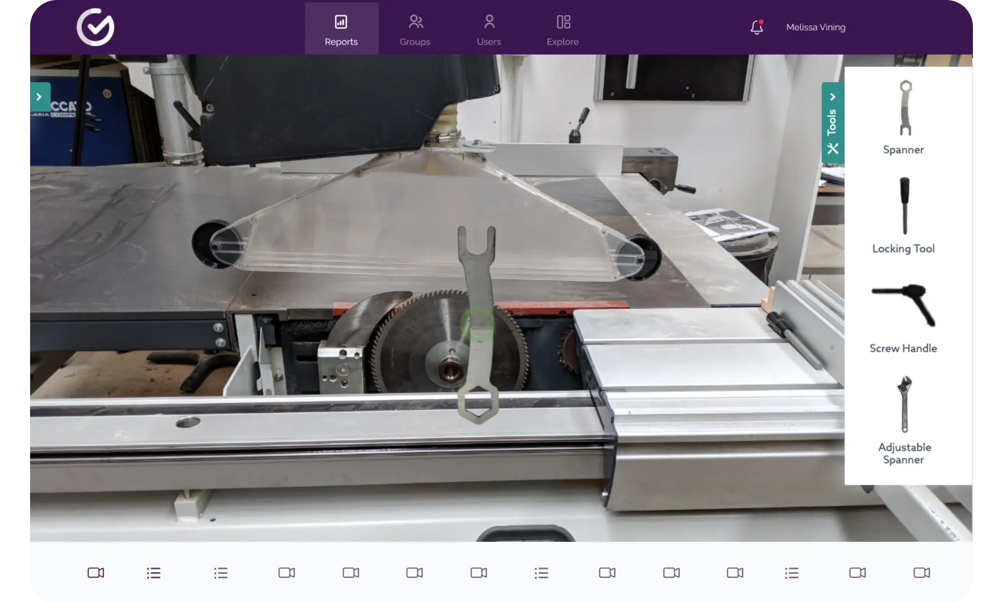 SimTutor Author simulation of repairing a machine
