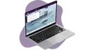 Laptop screen showing a quiz within SimTutor Author