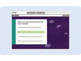 Completing a quiz in a SimTutor Author simulation