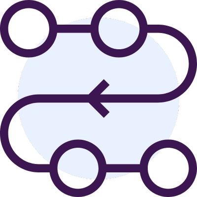 Icon of curvy line with dots in it