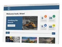 A SimTutor Author dashboard showing trainings for construction