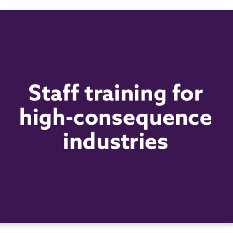 Staff training  purple tile